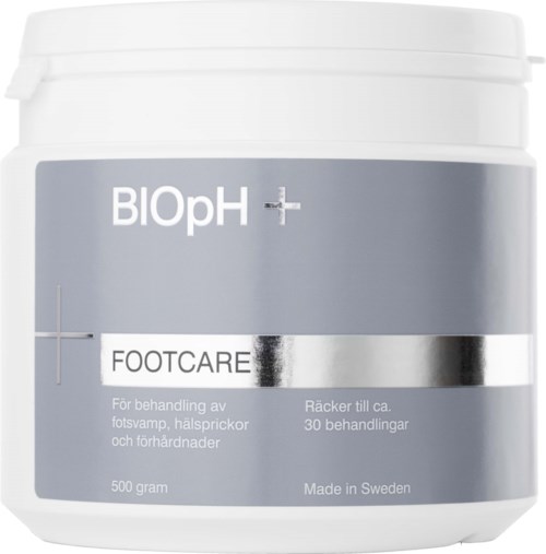 Fotvårdsgrädde för behandling av athletes foot, blåsor och sprickor. Innehåller 30 behandlingar, tillverkad i Sverige, 500 gram.
