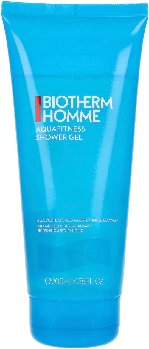 Biotherm Homme Aquafitness Duschgel in einer blauen Tube. Für Männer, 200 ml.