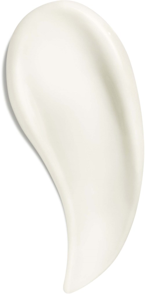 Een witte keramieken lepel met een kromme vorm en glad oppervlak.