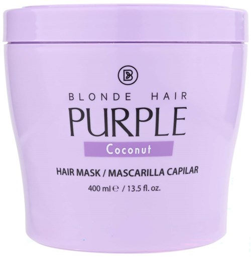 Violetti hiusnaamio pullolle vaalean yhdistelmä, kookoksen tuoksu, 400 ml.