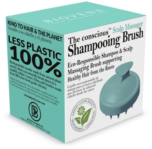 Biovène The conscious Scalp Massager, Mint Green Biodegradable Shampooing Brush