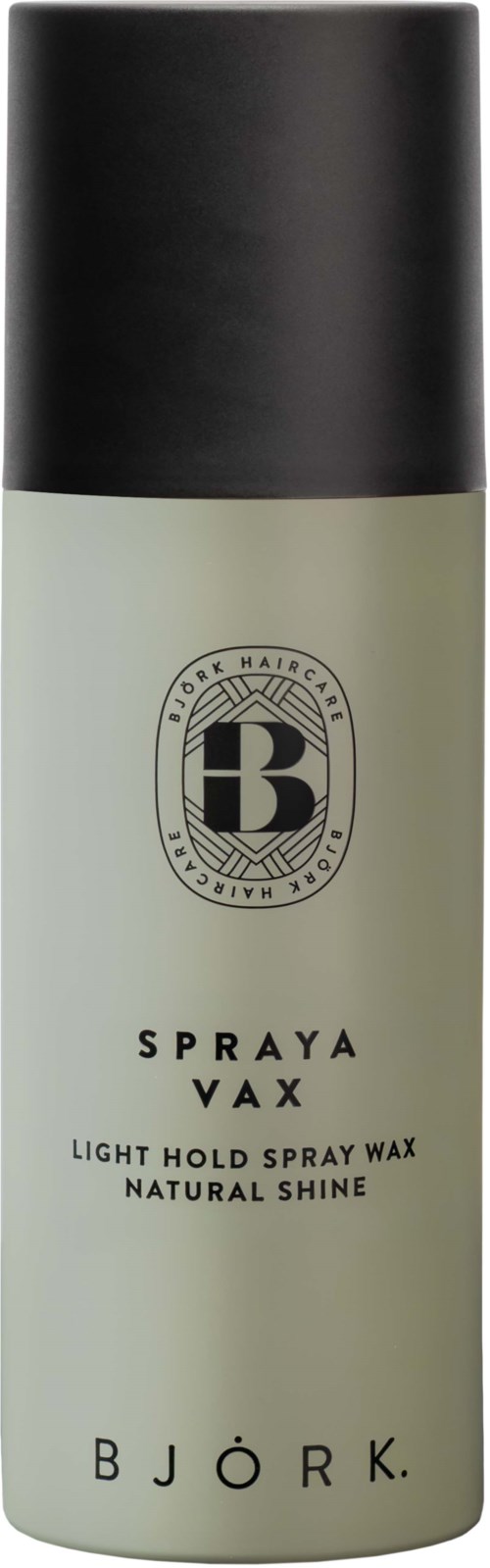 Eine Sprühwachsflasche in Schwarz und Hellgrün, für Haarglättung und natürlichen Glanz.