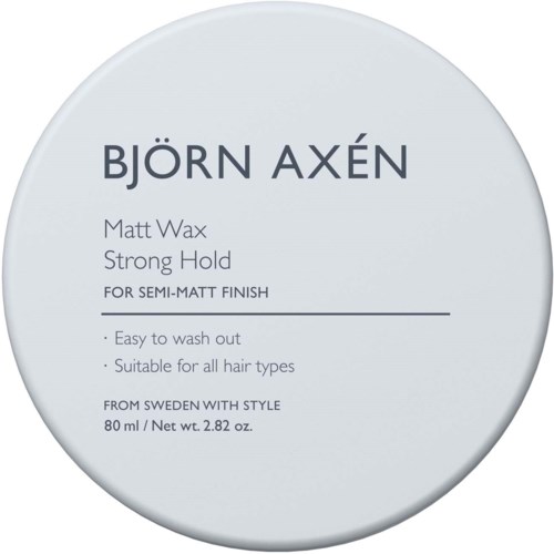 Runde Etikette für Björn Axén Haardüse mit Produktdetails, Gewicht und Anwendung.