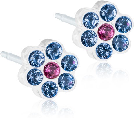 Blomdahl Medical Plastic  Daisy 5mm Rosa/Blå