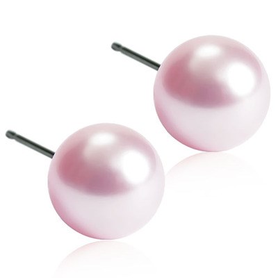 Blomdahl Natural Titanium  Peal Light Rose 12mm