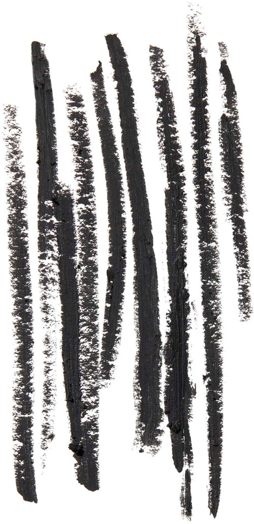 Black brush strokes of varying thickness on white background, some overlapping, abstract art.