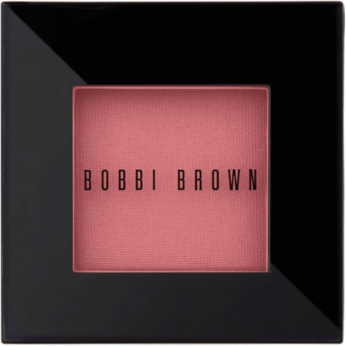 A pink eyeshadow inside a black square package with the brand name Bobbi Brown on it.