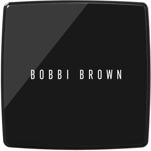 En svart fyrkantig sak med reflektion och namnet Bobbi Brown i vitt mitt på.