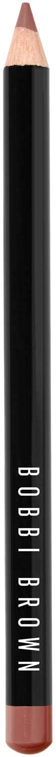 A black pencil with white text that says "BOBBI BROWN" on it, with a natural pinkish-brown tip.