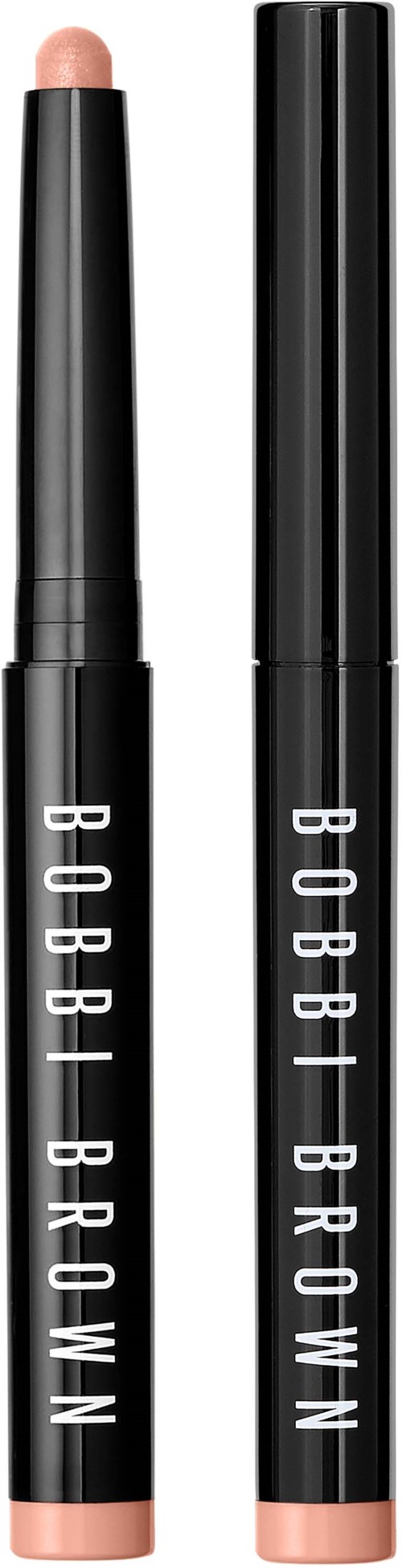 Dwustronny produkt do ust Bobbi Brown z jednym końcem jako kredka, a drugim jako balsam, oba w czarnym opakowaniu.