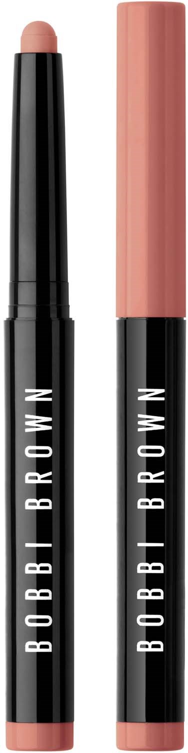 Two BOBBI BROWN makeup sticks, one with a cap and a light pink shade, the other open showing the same color.