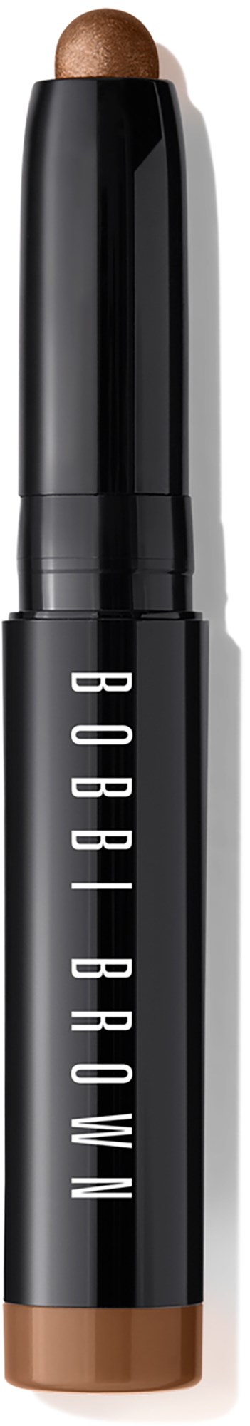 A black stick with a brown tip, branded 'BOBBI BROWN' in white letters, looks like a makeup product.