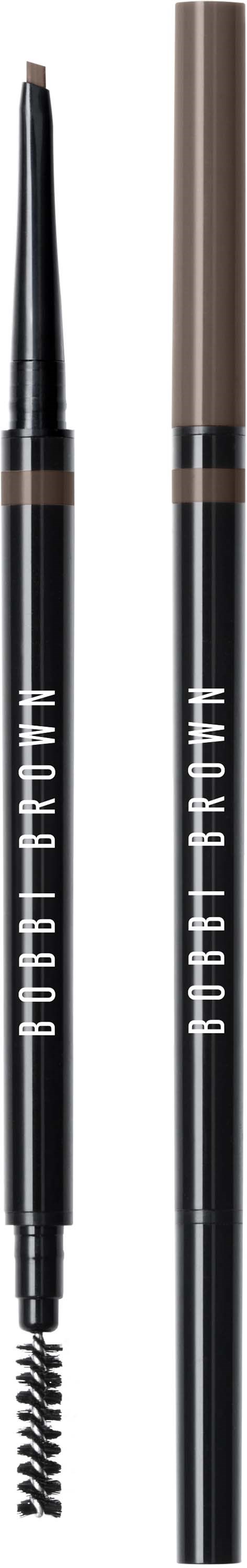 Two Bobbi Brown eyeliners, one with the cap off showing the brush, the other with the cap on.