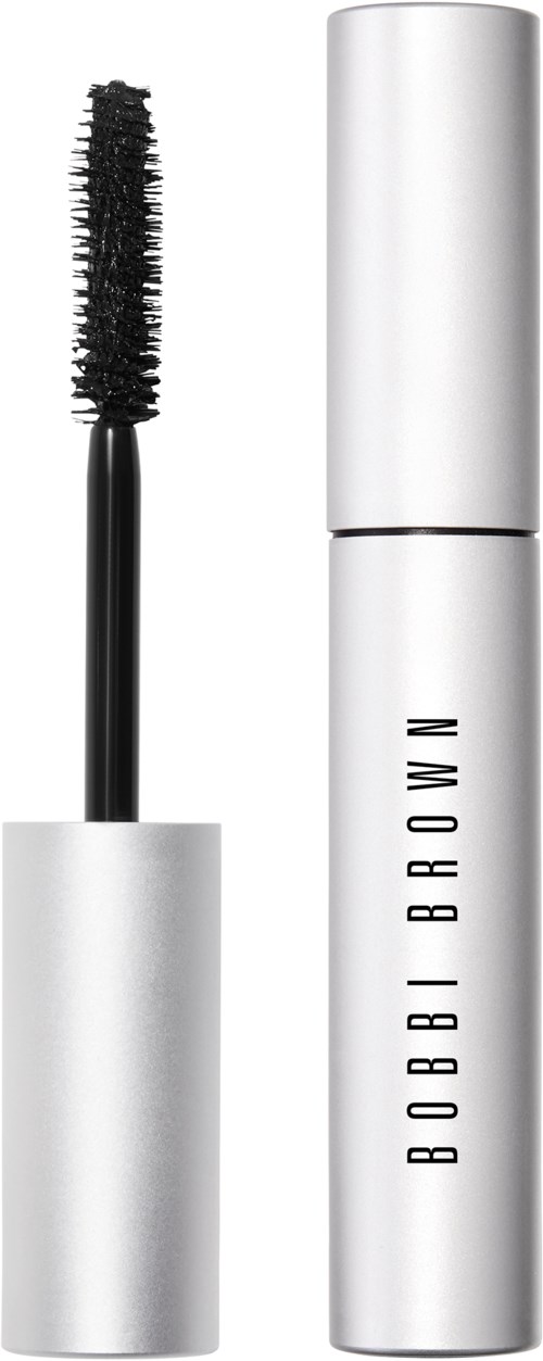 A white tube of eyebrow gel with a brush applicator next to it, labeled 'BOBBI BROWN' vertically.