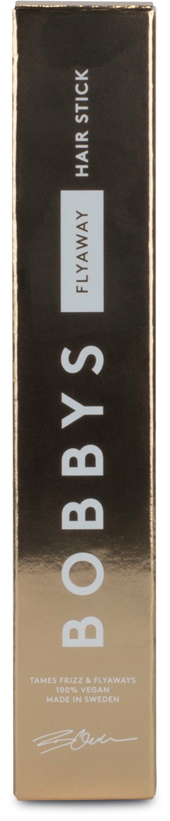 Rechteckige Schachtel für Haarstyling, schwarz und gold, mit Schrift 'OBBY'S' und 'HAIR STICK'.