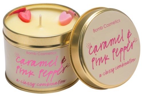 Bomb Cosmetics Tin Candle Caramel & Pink Pepper