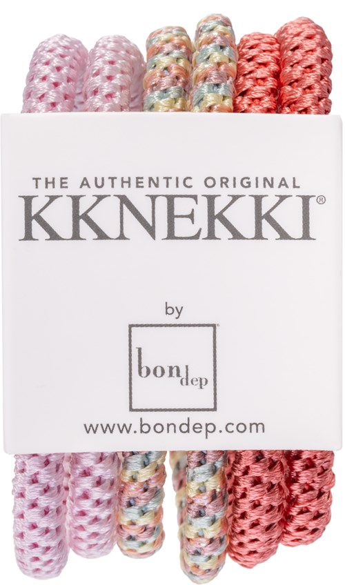 Colorful, woven ropes with a knot pattern, displayed in a white box with black text.