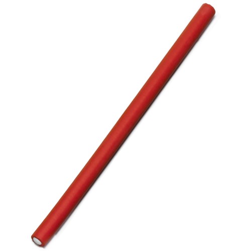 A long red stick, possibly made of plastic or wood, with a hollow end.