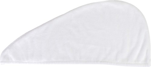 En hvit, halvsirkelformet pute eller pute med glatt overflate og myk tekstur.