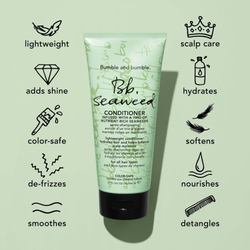 Eine Tube Bumble and Bumble Algenconditioner, der Kopfhautpflege, Hydratation und Nährstoffe fördert.