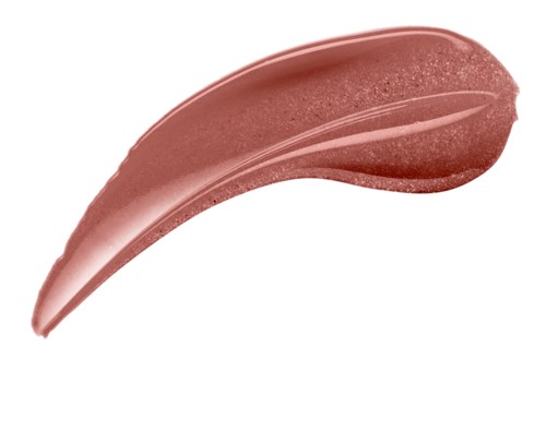 A pinkish-brown lipstick smear with a shiny finish and smooth texture.