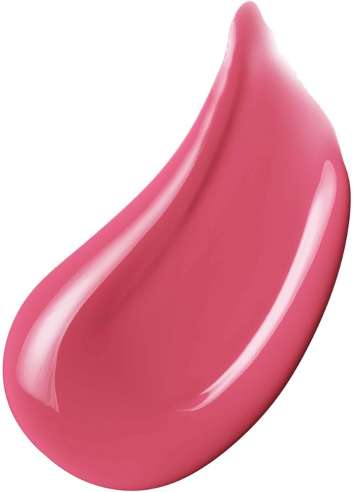 A smooth, pink, teardrop-shaped blob with shiny surface and highlights.