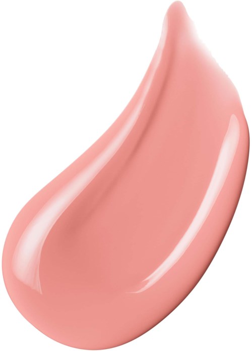 A pink, teardrop-shaped dollop of cream or lotion with a shiny surface and soft texture.