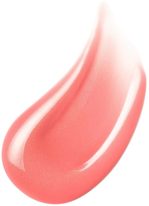 A pink, soft-looking cosmetic or skincare product with a smooth, curved shape. It has shiny highlights and a gentle texture.