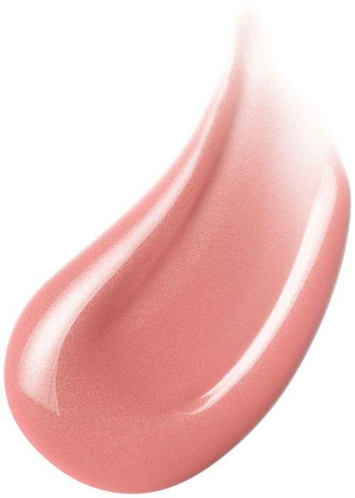A pink, glossy lip gloss or makeup product with a shiny surface.