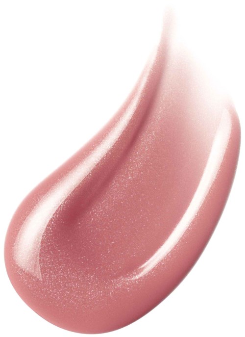 A pinkish lip gloss or liquid makeup with a shiny, glossy finish.