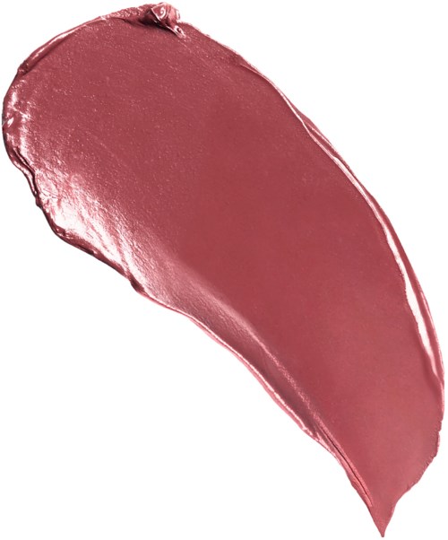 A swatch of pinkish lipstick with shiny, creamy texture and smooth curves.