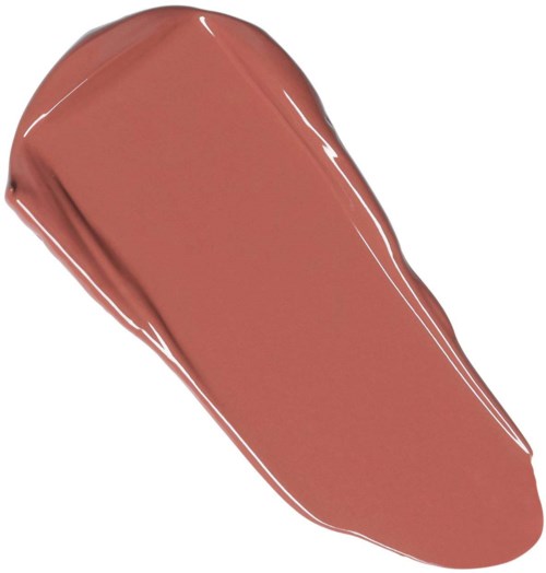 A swipe of pinkish-brown lipstick with a shiny finish and smooth texture.