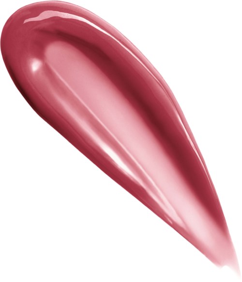 A shiny pinkish-red smear with a smooth, elongated shape and glossy texture.