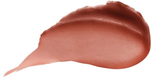A smear of pinkish-beige makeup or lipstick with a smooth, shiny texture on a white background.