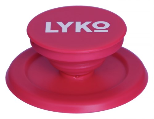 Rosa Yo-Yo mit dem Markennamen LYKO in Weiß.