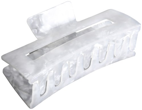 A clear plastic holder with hooks, likely for storing or organizing small items.