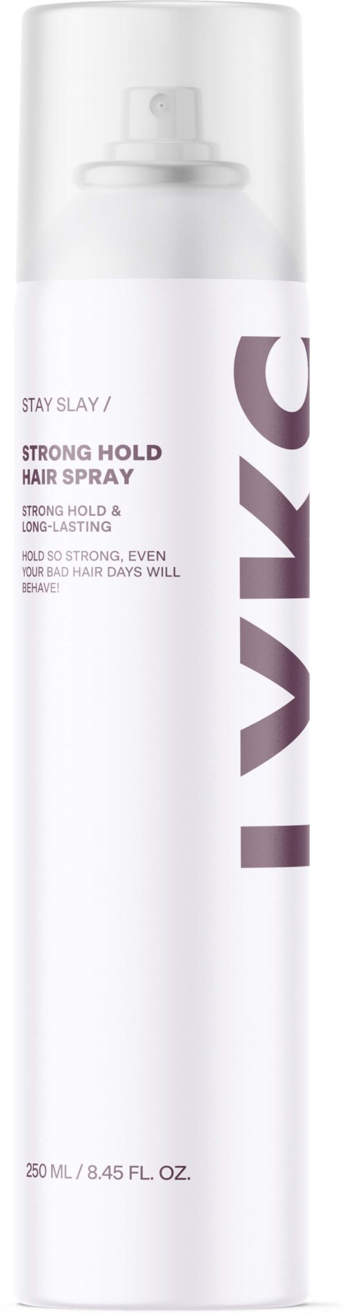 A white can with a spray nozzle, labeled 'Vaseline' and 'Strong Hold Hair Spray'.