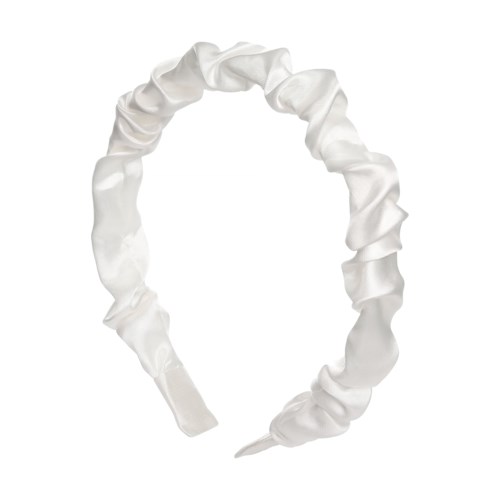 By Lyko Wrinkled Diadem White Satin