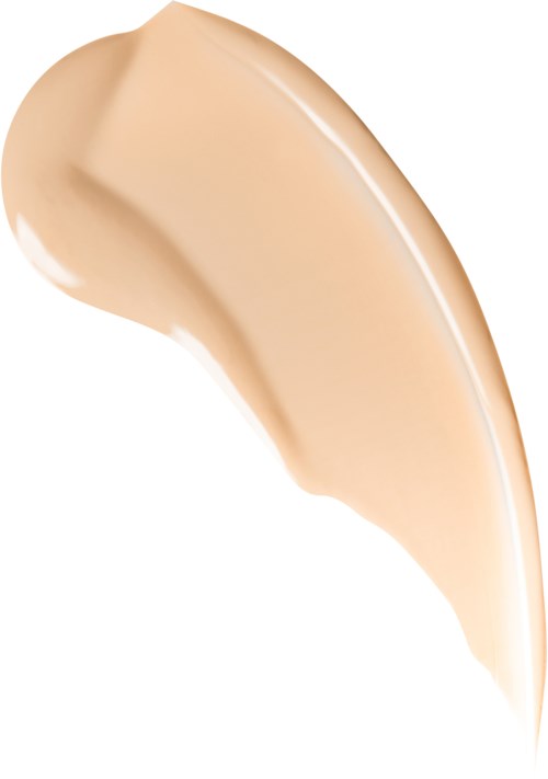 Beige nestevoide Meikkivoide, jolla on sileä, kaareva muoto ja kiiltävä pinta.