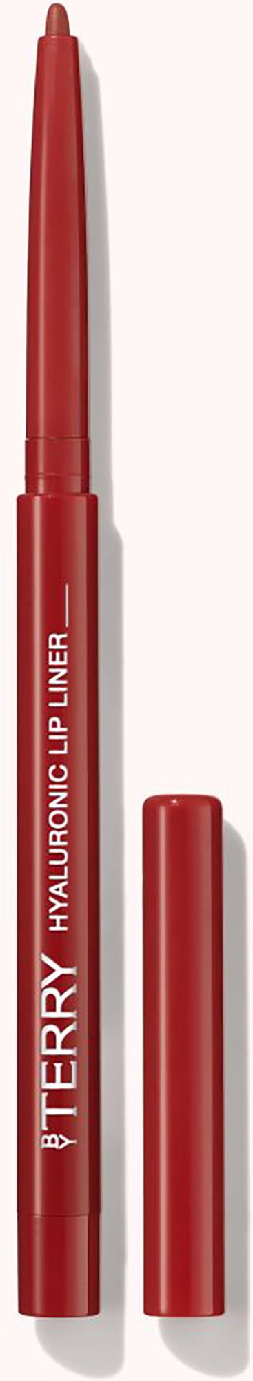 Tummansininen nestemäinen huultenrajauskynä, jossa teksti "TERRY HYALURONIC LIP LINER".