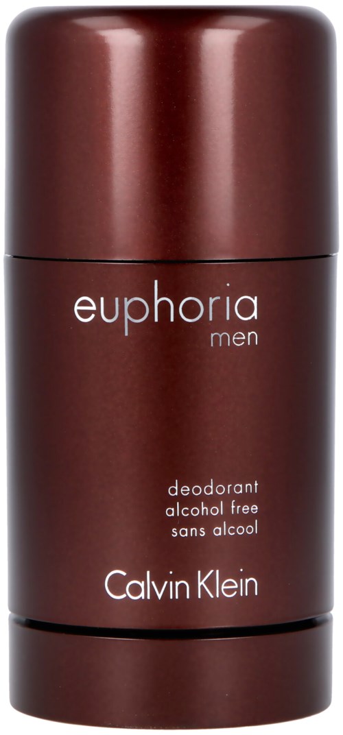 Bruine deodorantstift met 'euphoria men' van Calvin Klein, alcoholvrij.