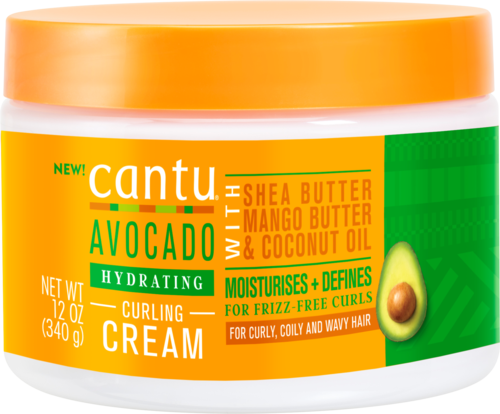 Cantu krullendekerm met sheaboter, mango en kokosolie, hydrateert, definieert krullen, geschikt voor golvend, krullend haar.