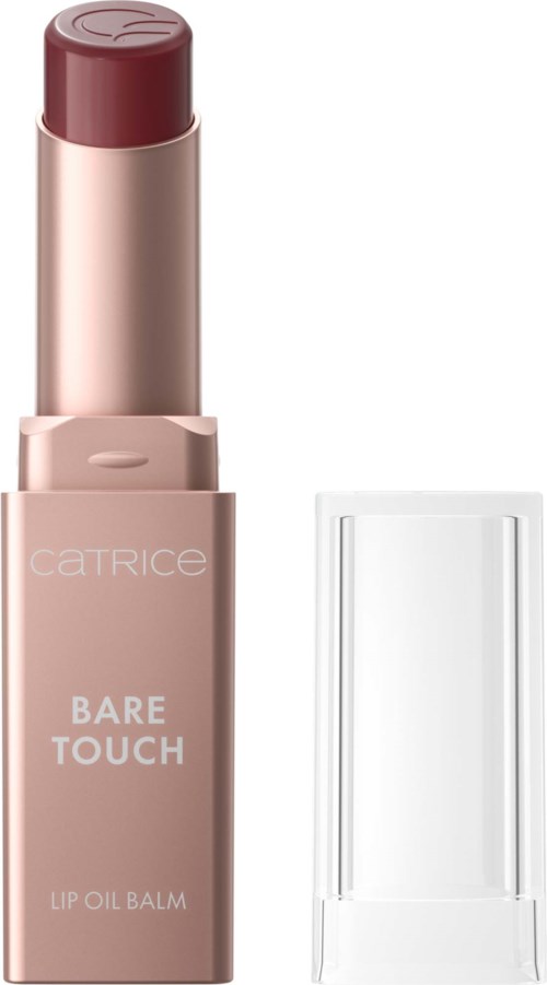 Leppepomade i rosa tube med åpen hette, merket Bare Touch av Catrice.