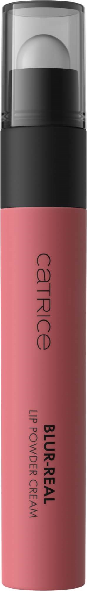 Lipmakeup i rosa tube med svart lokk, merket Catrice Blur Real Lip Power Cream.