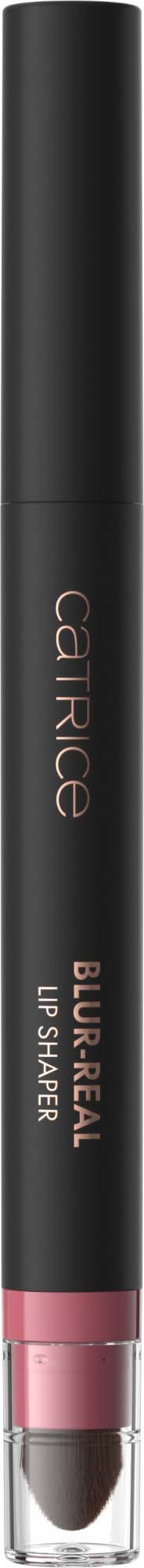 Läppglans i svart tube med en tydlig botten som visar rosa färg, från Catrice, märkt Blur Real Up Shine.