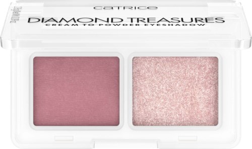 A makeup palette with pink matte and shimmery eyeshadows from Catrice's Diamond Treasures collection.