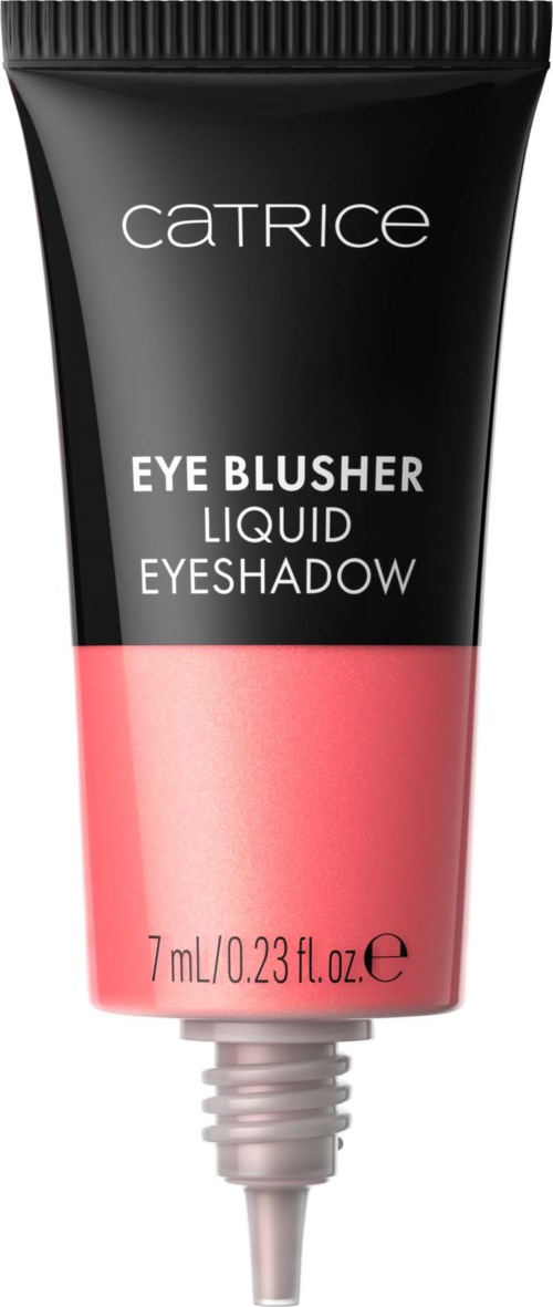 Catrice eye blusher liquid eyeshadow tube in black and pink with a applicator tip.