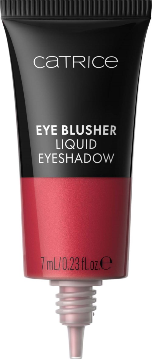 A tube of Catrice liquid eyeshadow with a black and pink packaging.