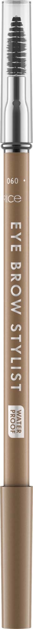 Augenbrauenstift mit einer Spoolie-Bürste oben, beige Farbe, beschriftet 'Eye Brow Stylist'.