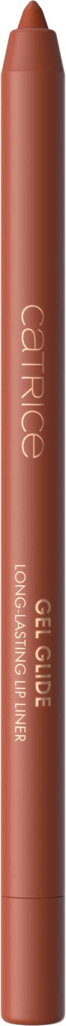 A brown eyeliner pencil with white text and a small cap on top.